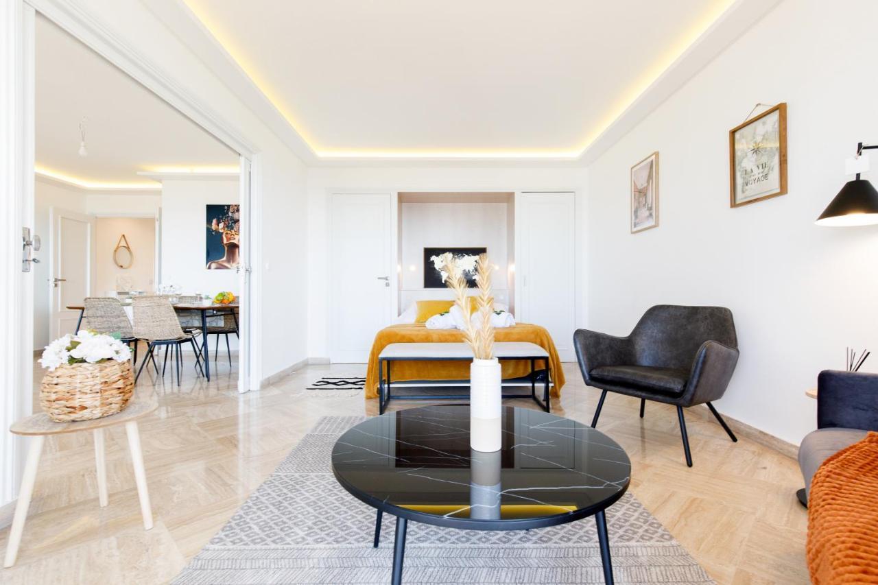 Suite Riviera - Sea View - Clim - 50M Plage - Residence De Standing - Spacieux 180 M2 - Parking คานส์ ภายนอก รูปภาพ